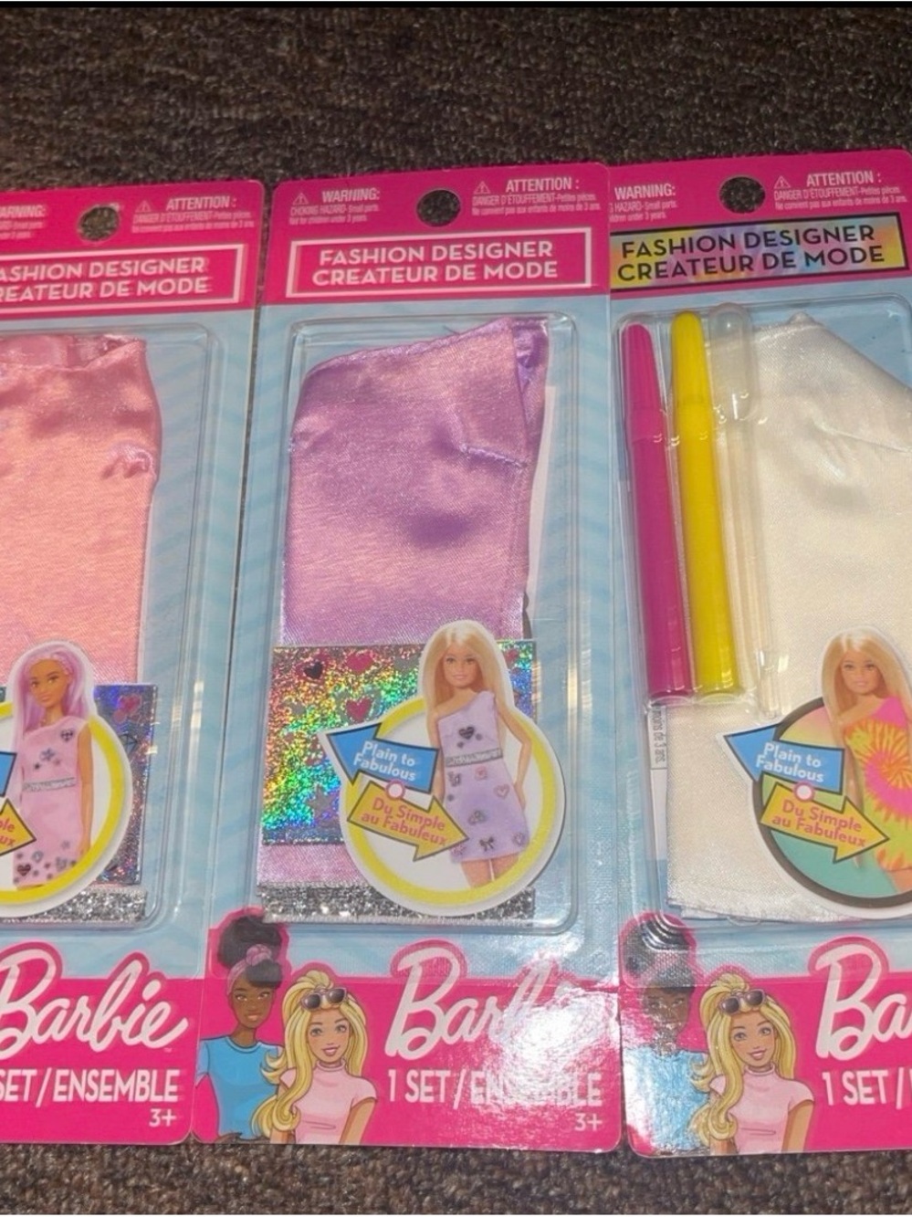 Barbie Fashion Designer Accessory Set - Pink, Purple, White